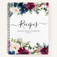 Budget Floral Navy Blue Burgundy Aquarelle Recette