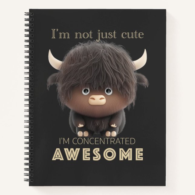 Carnet Buffalo concentré Awesome mignon adorable drôle (Devant)