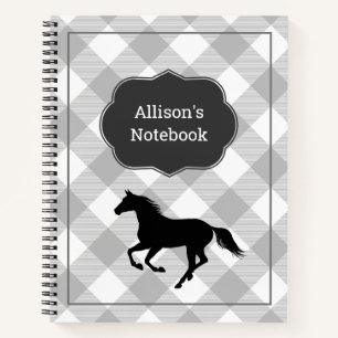 Carnet Buffle gris sur mesure Plaid Horse Pony