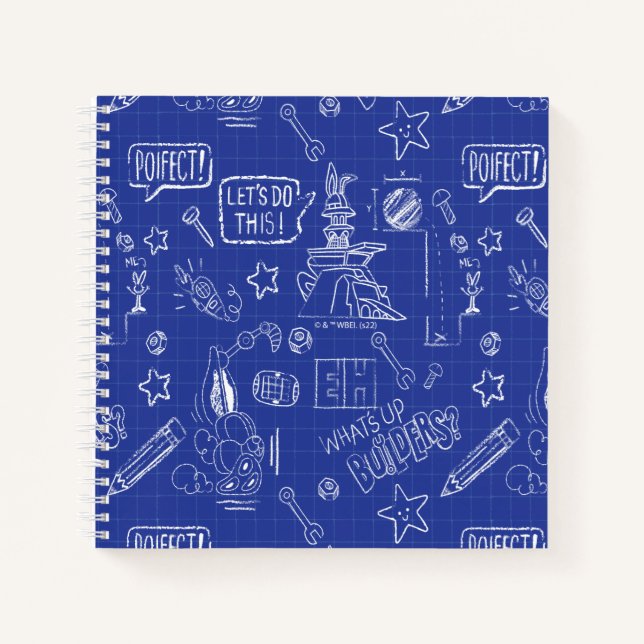 Carnet BUGS BUNNY BUILDERS™| Sketch Blueprint Motif (Devant)