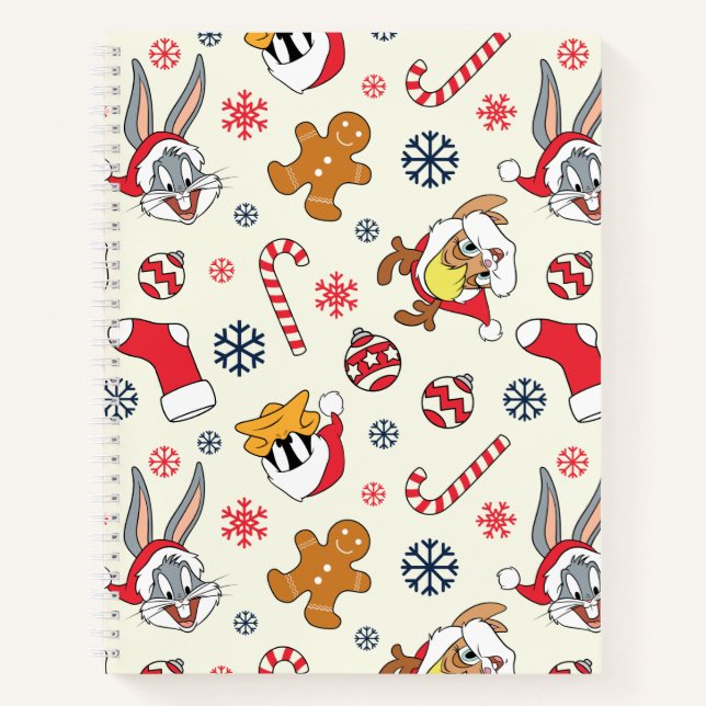 Carnet BUGS BUNNY™, DAFFY DUCK™ & Lola Motif de Noël (Devant)