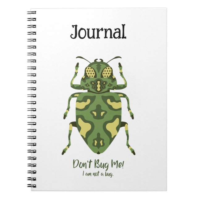 Carnet Bugs - Ne me bugs pas, je ne suis pas un bug, scar (Devant)