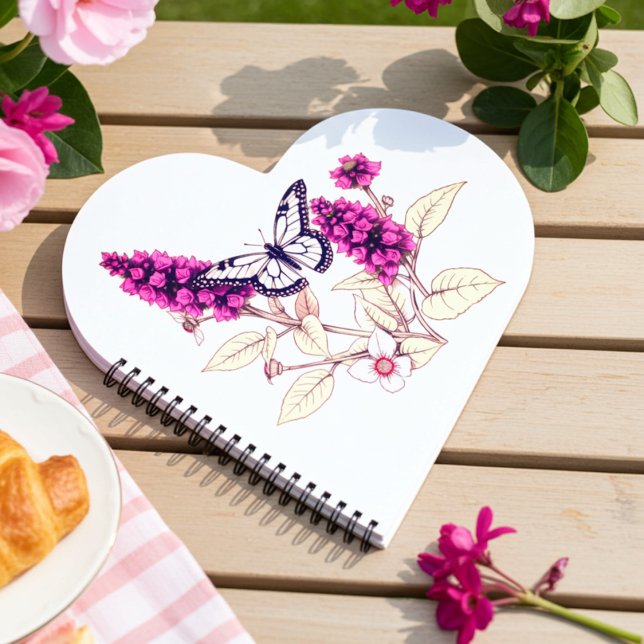 Carnet Buisson de papillon magenta (Créateur téléchargé)