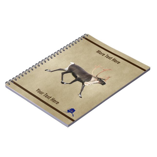 Carnet Bull Caribou (Rennes) Sur Parchemin (Côté gauche)