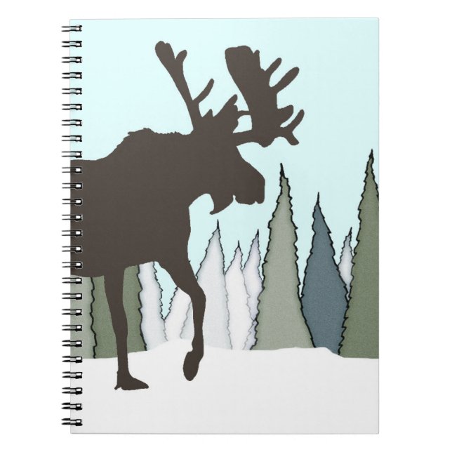 Carnet Bull Moose et Forêt (Devant)