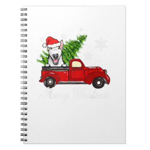 Carnet Bull Terrier Chien Riding Camion Rouge Décor de No