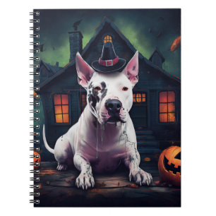 Carnet Bull Terrier Citrouille Halloween effroi