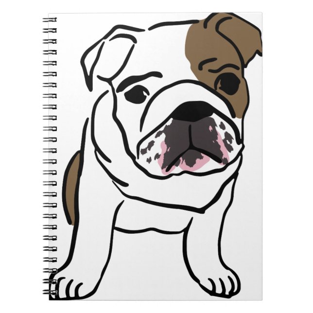 Carnet Bulldog Anglais Cadeaux Chemises Nope Lazy English (Devant)