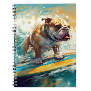 Carnet Bulldog Beach Surf Peinture
