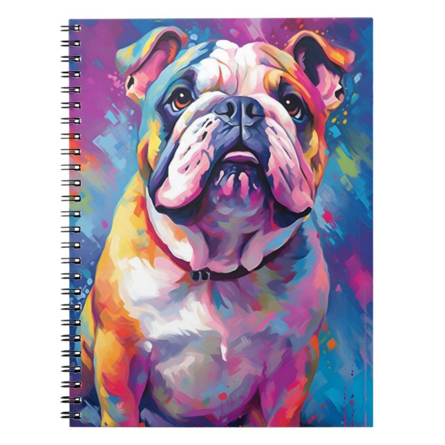 Carnet Bulldog coloré (Devant)