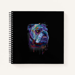 Carnet Bulldog Coloré Anglais Cadeau A Bulldog Anglais