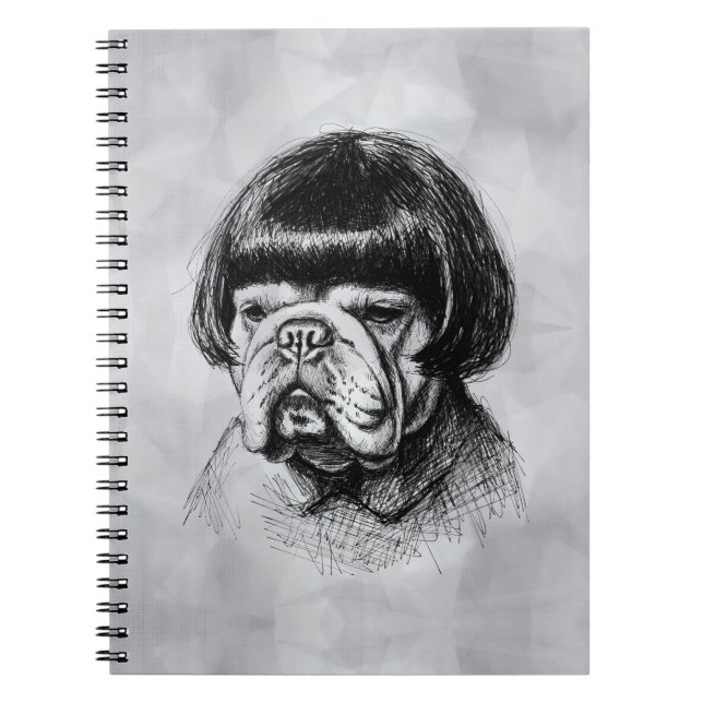 Carnet Bulldog en perruque (Style 1) Beaux-Arts (Devant)