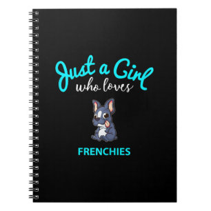 Carnet bulldog français cadeau filles enfants français