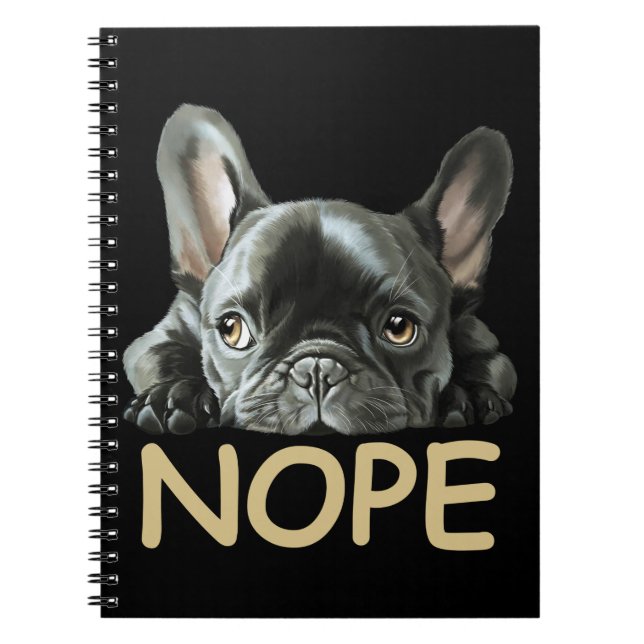 Carnet Bulldog français| Cadeaux Frenchie Nope (Devant)