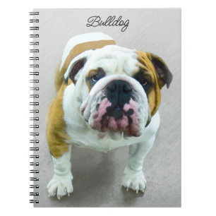 Carnet Bulldog Painting - Joli art original chien