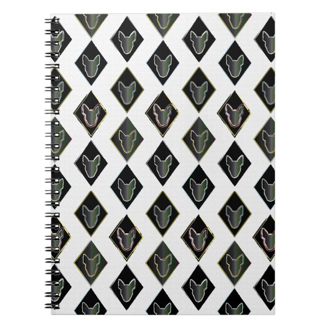 Carnet Bulle de diamant noir Terrier (Devant)