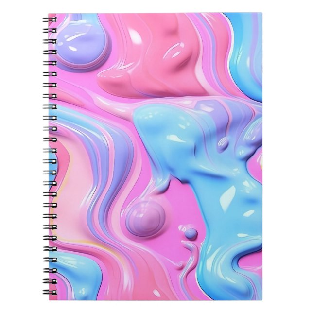 Carnet Bulle en plastique brillant abstrait (Devant)