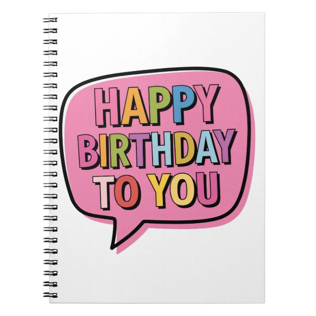 Carnet Bulle Joyeux Anniversaire (Devant)