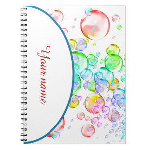 Carnet Bulles colorées personnalisées