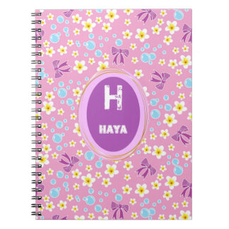 Carnet bulles mignonnes, fleur, arc enfants motif