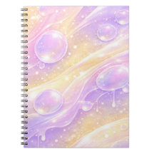 Bulles pastel violet et jaune art IA