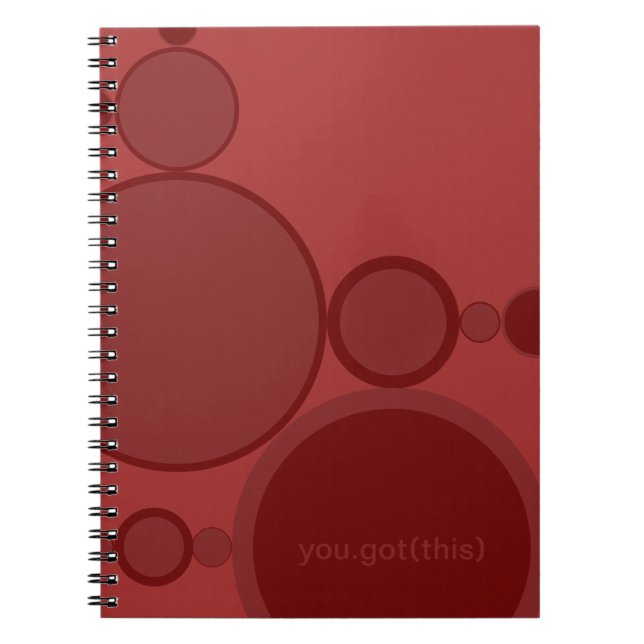 Carnet Bulles rouges, support technique abstrait : Vous a (Devant)