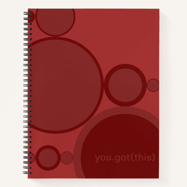 Carnet Bulles rouges support technique abstrait : Vous av (Devant)