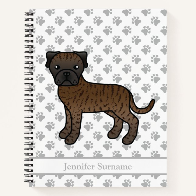 Carnet Bullmastiff Bringé Chien de Dessin Animé Mignon &  (Devant)