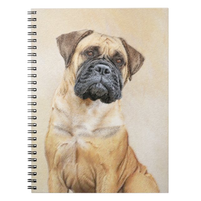 Carnet Bullmastiff Peinture - Joli chien d'origine art (Devant)