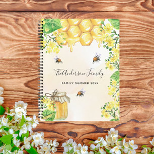 Carnet Bumble abeilles miel jaune florales nom de famille