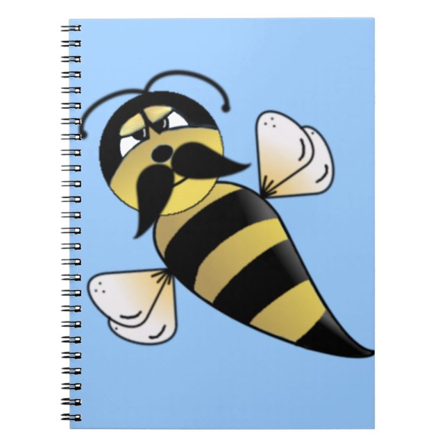 Carnet Bumble Bee with Mustache (Devant)