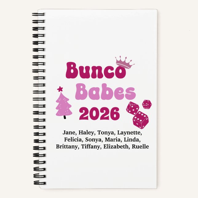 Carnet Bunco Babe Personnalisée  (Recto)