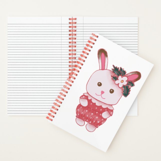 Carnet Bunny aux fraises (À l'intérieur)