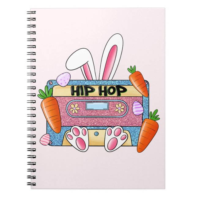 Carnet Bunny de bande de cassette Hip hop (Devant)