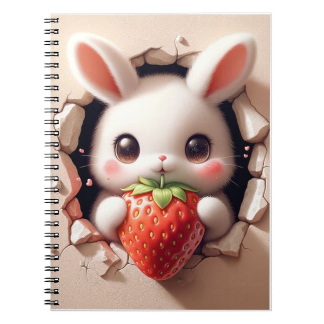 Carnet Bunny fraises (Devant)