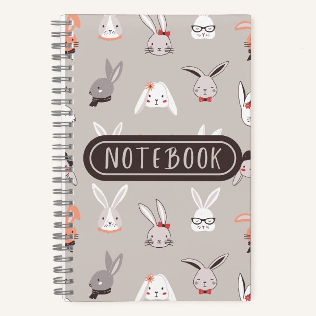 Carnet Bunny mignon lapin illustré lapins (Recto)
