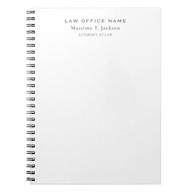 Carnet Bureau d'avocat de droit classique (Devant)