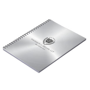 Carnet Bureau de droit professionnel moderne argent métal
