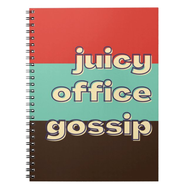 Carnet Bureau Juicy Gossip Funny Workplace Team (Devant)