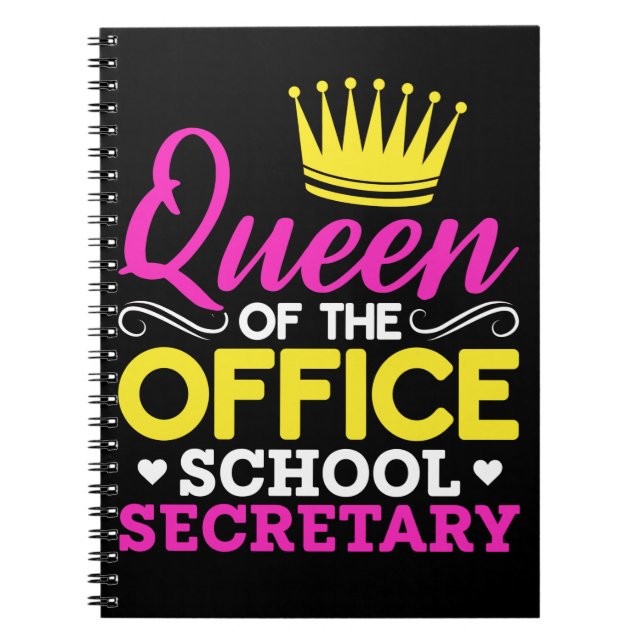 Carnet Bureau Secrétaire scolaire Queen Women (Devant)