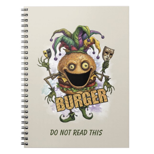 Carnet Burger de l'ami du bouffon du vide (Devant)