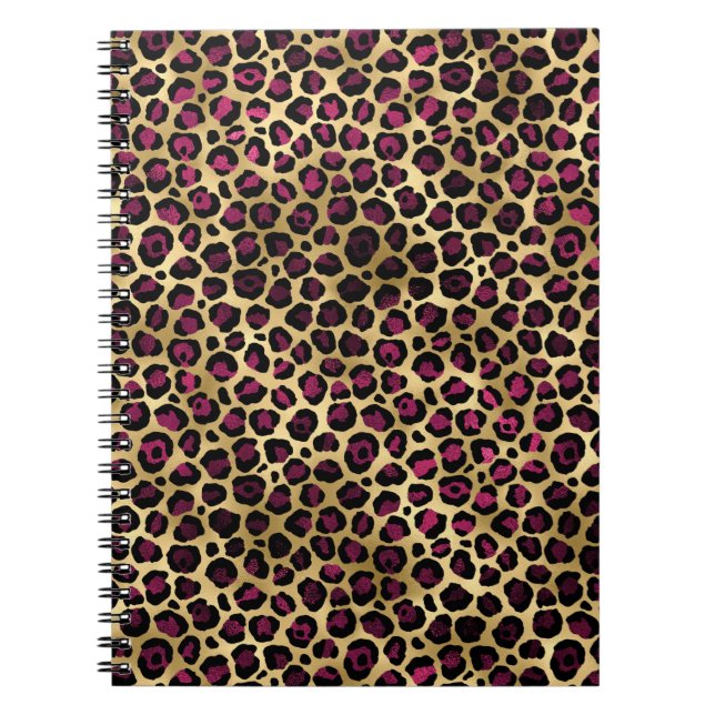 Carnet Burgundy et Gold Leopard Series Design 2 (Devant)