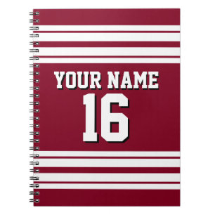 Carnet Burgundy White Team Jersey Custom