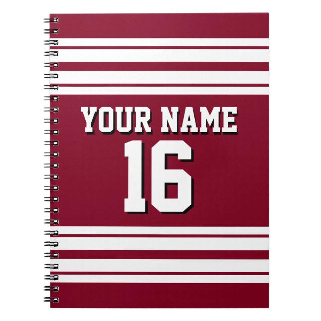 Carnet Burgundy White Team Jersey Custom (Devant)