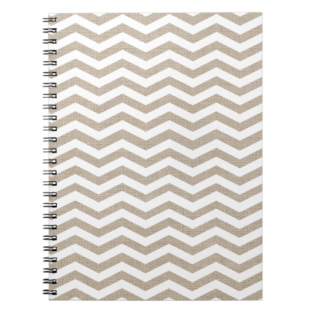 Carnet Burlap Chevron (Devant)