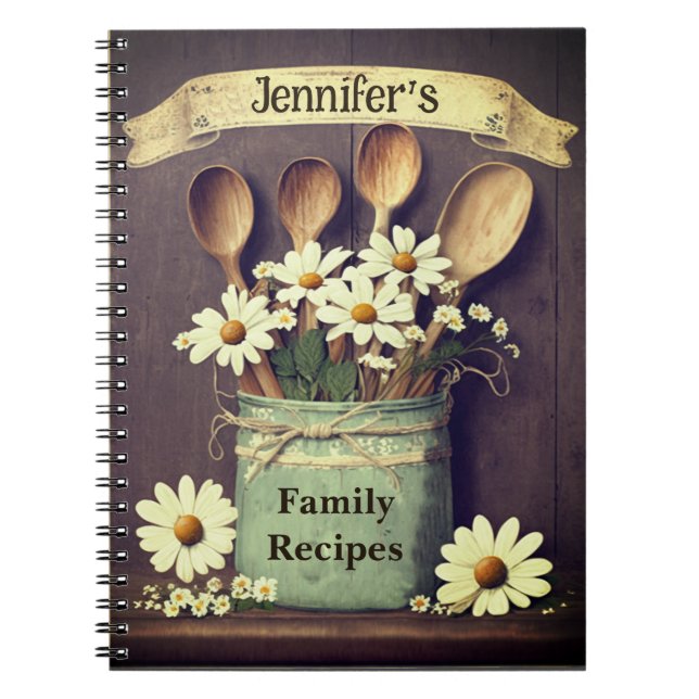 Carnet Burlap et Daisies (Devant)