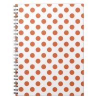 Burnt orange polka dots