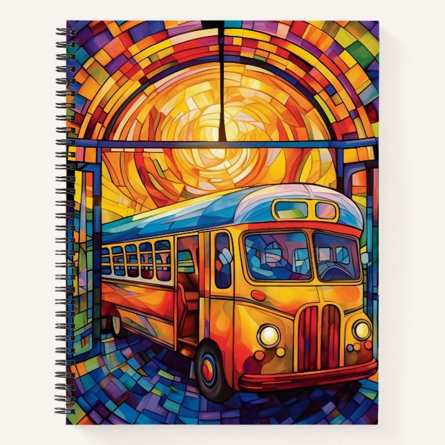 CARNET BUS D'ÉCOLE EN VERRE CLAIR (Devant)