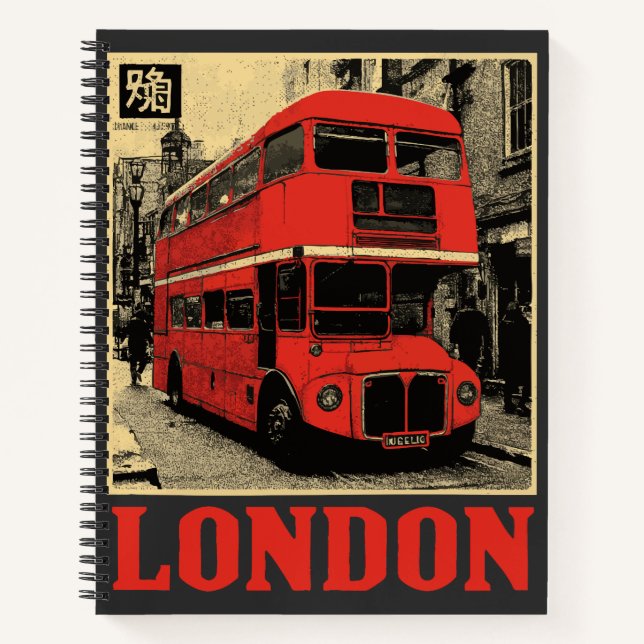 Carnet Bus Double Decker à Londres | Angleterre rétro (Devant)