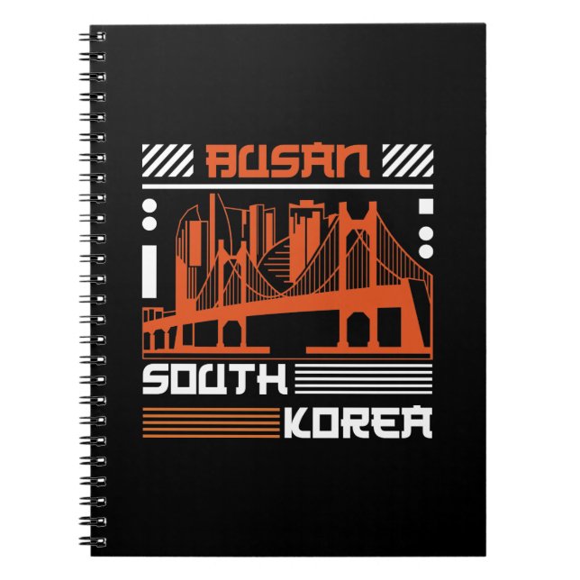 Carnet Busan Corée du Sud Pont Skyline Graphique | Modern (Devant)